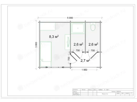 Деревянный хозблок Х-538-1 