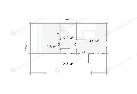 Садовая баня из бруса БА-256-1 