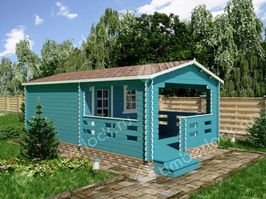 Садовый домик с верандой С-44-1 