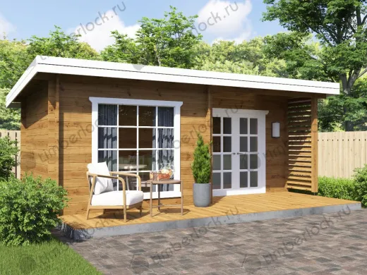 Садовый домик с террасой С-63 