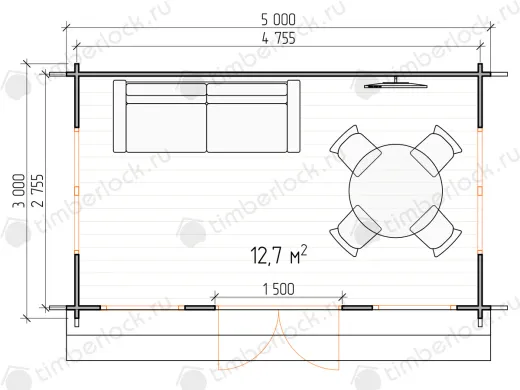 Беседка закрытая Б-35 