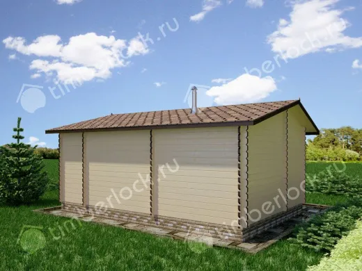 Садовая баня из бруса БА-64-1 