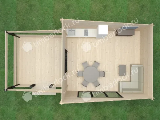 Кемпинговый дом с верандой КД-6544 