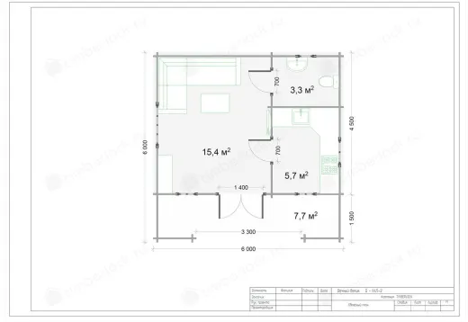 Дачный дом с верандой Д-645-2 