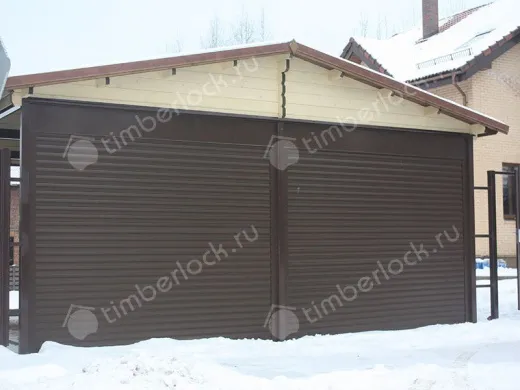 Деревянный навес для авто 6х6 (доска) 