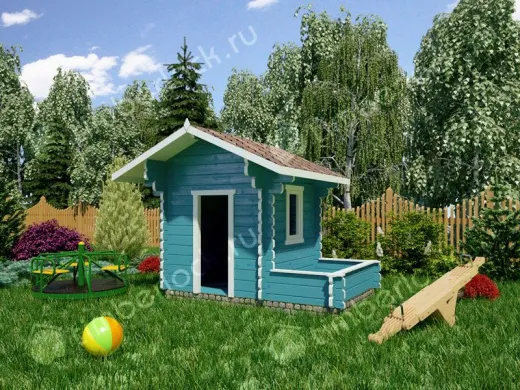 Детский домик из дерева «Избушка» 