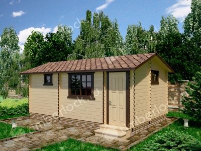 Садовая баня из бруса БА-64-1 6х4м  Садовая баня из бруса БА-64-1