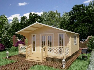 Дачный дом с верандой Д-545-3 5м х 6м  Дачный дом с верандой Д-545-3