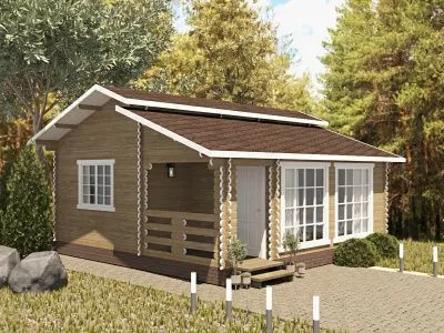 Дачный дом 6х6м Д-66-2 6х6м  Дачный дом 6х6м Д-66-2