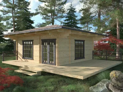 Беседка закрытая Б-66ЯП (японский стиль)   Беседка закрытая Б-66ЯП (японский стиль)