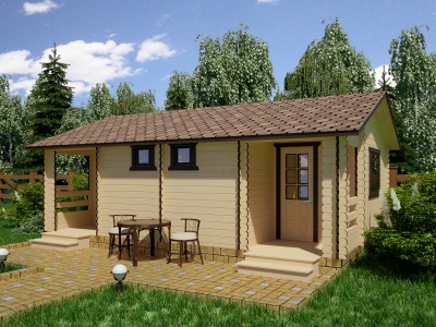 Пляжный домик П-7353 7.3х5.3м  Пляжный домик П-7353