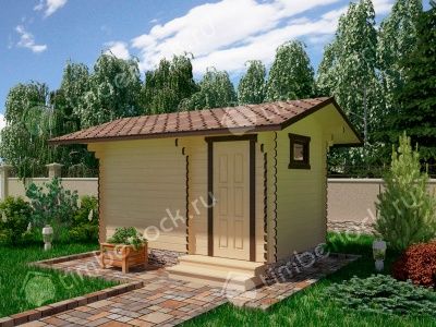 Дачная банька из бруса БА-254-1 2.5х4м  Дачная банька из бруса БА-254-1