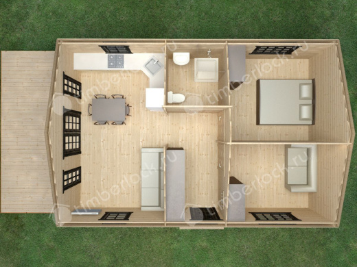 Дом Д-611 11х6м площадью 63.7 Дом Д-611