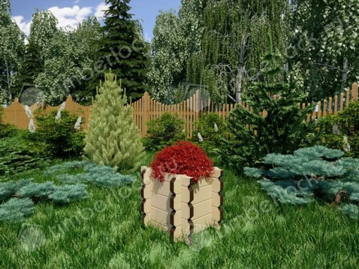 Цветочница 0.7м х 0.7м площадью  Цветочница