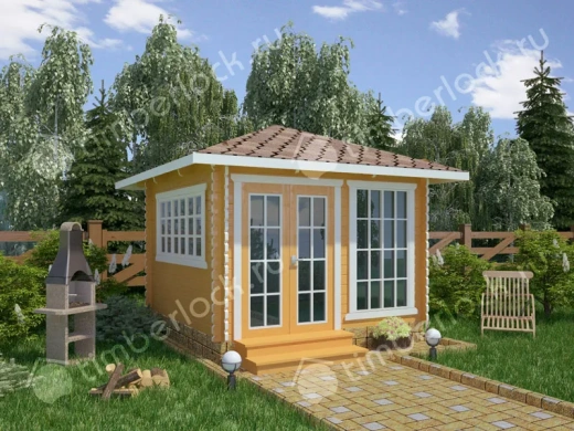 Застекленная беседка Б-3535 3.5х3.5м площадью 10.3 Застекленная беседка Б-3535