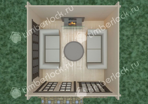 Застекленная беседка Б-3535 3.5х3.5м площадью 10.3 Застекленная беседка Б-3535