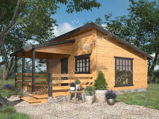 Дачный дом с верандой Д-756 