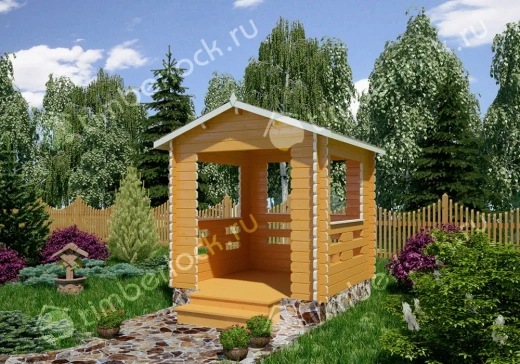 Беседка деревянная Б-2525 