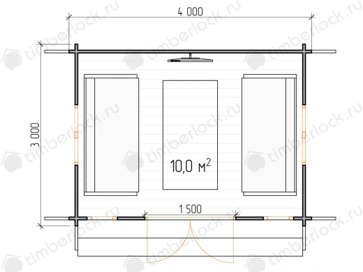 Беседка закрытая 3х4 Б-34 