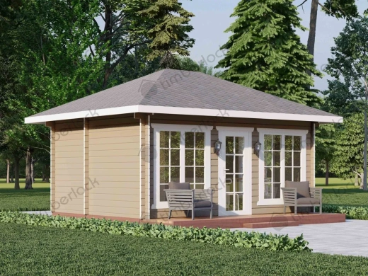 Садовый домик 5х4 с 4-скатной крышей С-54-2 
