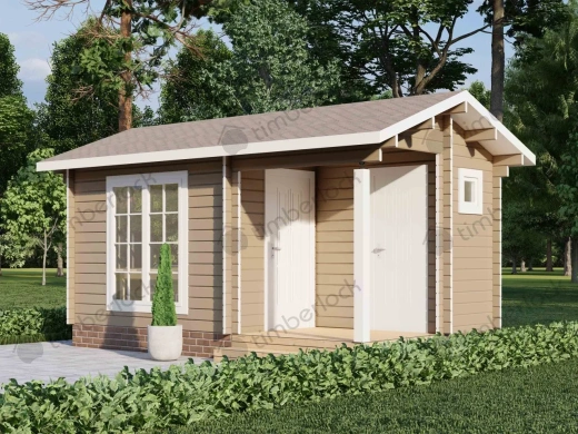 Садовый домик с санузлом С-35 5х3 м площадью 12.7 Садовый домик с санузлом С-35