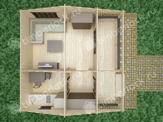 Дачный дом Д-645-4 6х5.8м площадью 30.9 Дачный дом Д-645-4