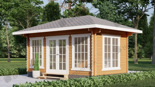 Беседка 4-скатная Б-35-4 5х3 м площадью 12.8 Беседка 4-скатная Б-35-4