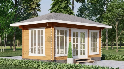Беседка 4-скатная Б-35-4 5х3 м площадью 12.8 Беседка 4-скатная Б-35-4