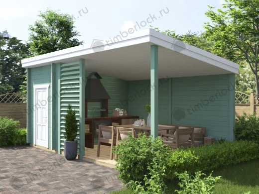 Беседка с хозблоком Б-63 
