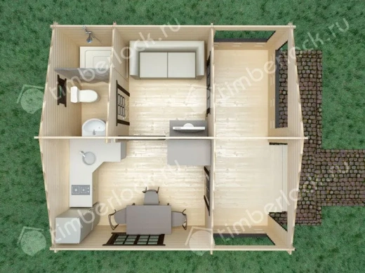 Дачный дом с верандой Д-5538-2 