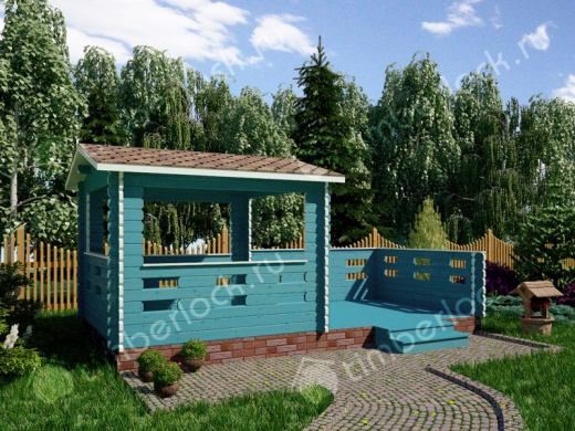 Беседка прямоугольная Б-33-4 