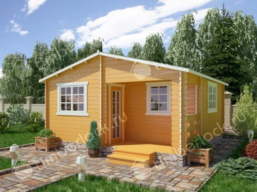 Летний домик для дачи Д-5454-1 5.4х5.4м площадью 25.6 Летний домик для дачи Д-5454-1