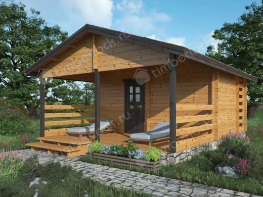 Дачная баня из бруса БА-65 