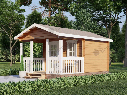 Садовый домик с верандой  5х3,5 (С-535) 
