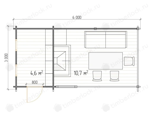 Беседка с хозблоком Б-63 