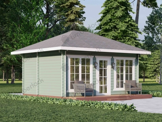 Садовый домик 5х4 с 4-скатной крышей С-54-2 