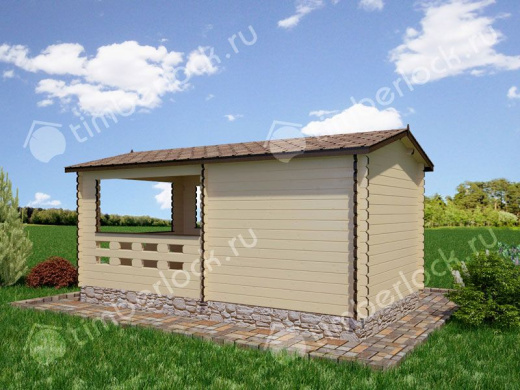 Садовый домик с верандой С-325-2 