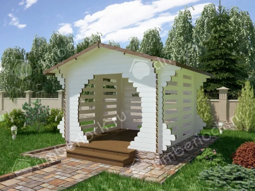 Беседка деревянная О-33 4.5х4м площадью 10.3 Беседка деревянная О-33