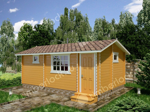 Садовая баня из бруса БА-64-1 