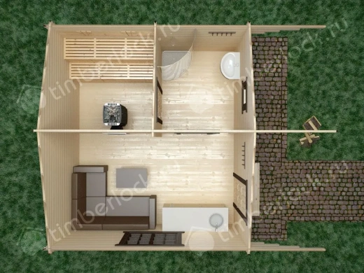 Небольшая дачная баня БА-545-1 