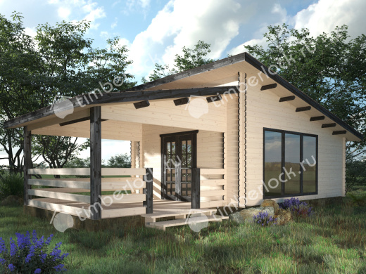 Кемпинговый дом с верандой КД-6544 10х5м площадью 40.7 Кемпинговый дом с верандой КД-6544