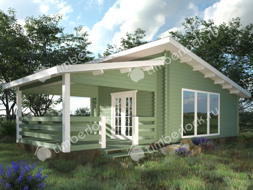 Кемпинговый дом с верандой КД-6544 10х5м площадью 40.7 Кемпинговый дом с верандой КД-6544