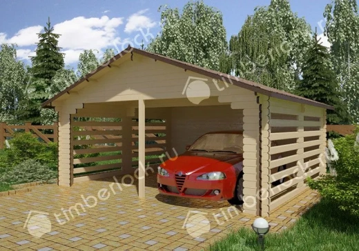 Деревянный навес для авто Н-655-1 