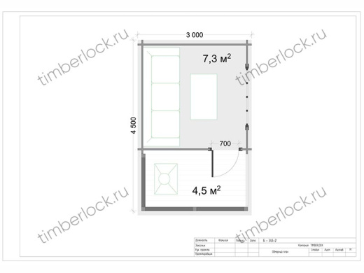 Беседка с мангалом Б-345-2 3х4.5м площадью 11.8 Беседка с мангалом Б-345-2