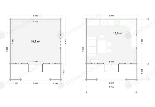 Дачный дом с верандой Д-545-3 