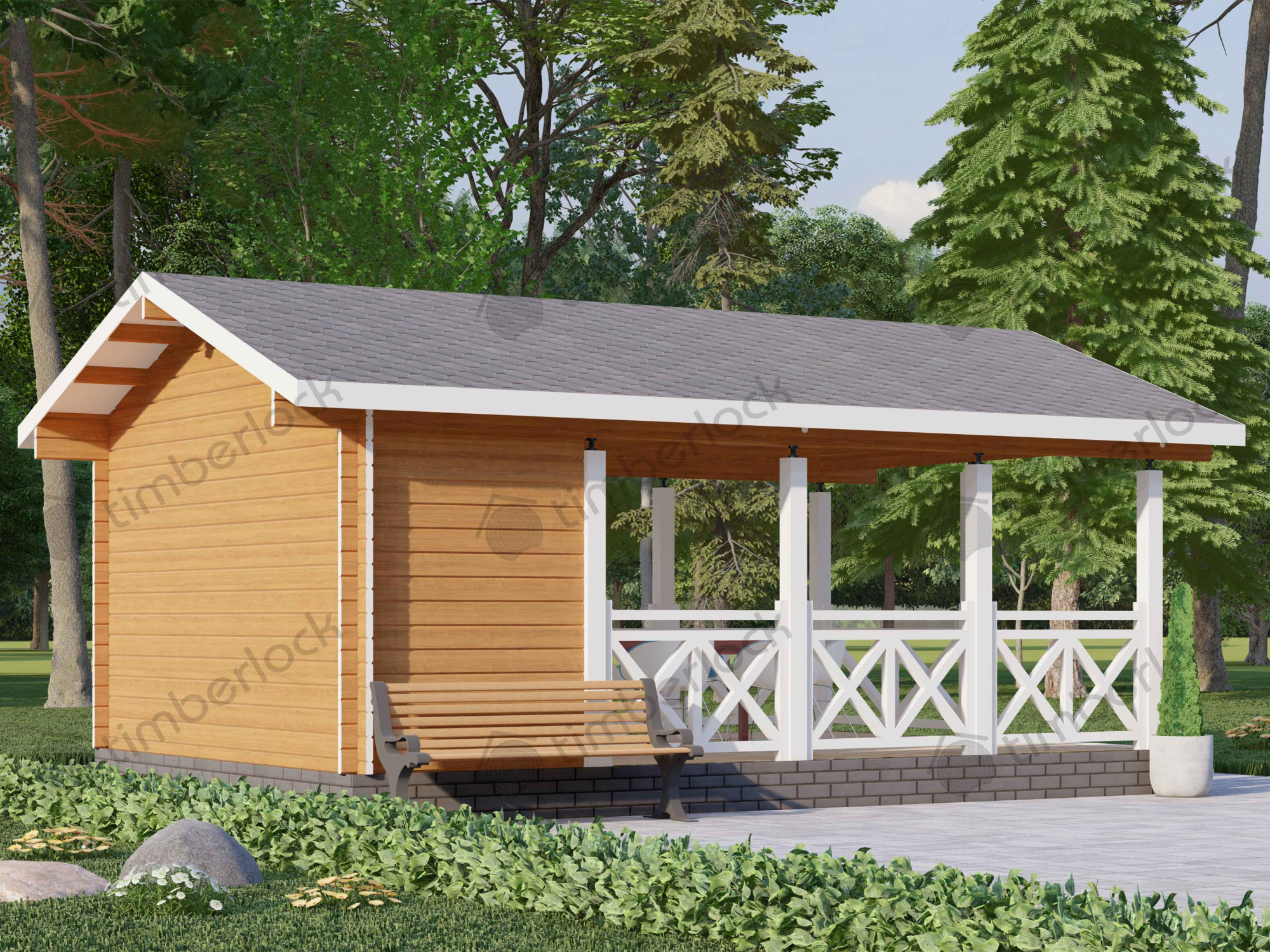 Беседка открытая 6х4 (Б-64-1) 