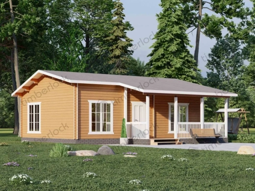 Дачный домик  9х6 с верандой Д-96  площадью  Дачный домик  9х6 с верандой Д-96