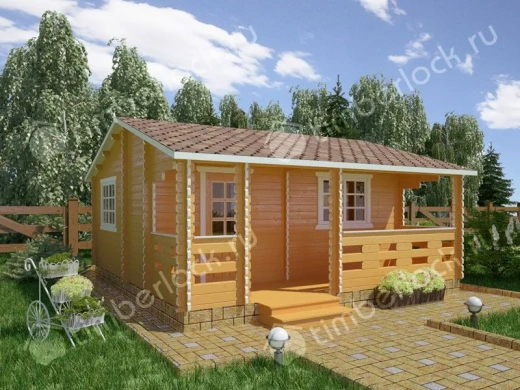 Дачный домик эконом-класса Д-645-1 6х5.8м площадью 30.9 Дачный домик эконом-класса Д-645-1