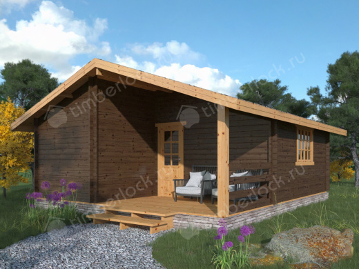 Кемпинговый домик с сауной КД-76 6х7м площадью 37.6 Кемпинговый домик с сауной КД-76