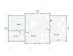 Проект дома шале 11,4х6 (Ш-611)